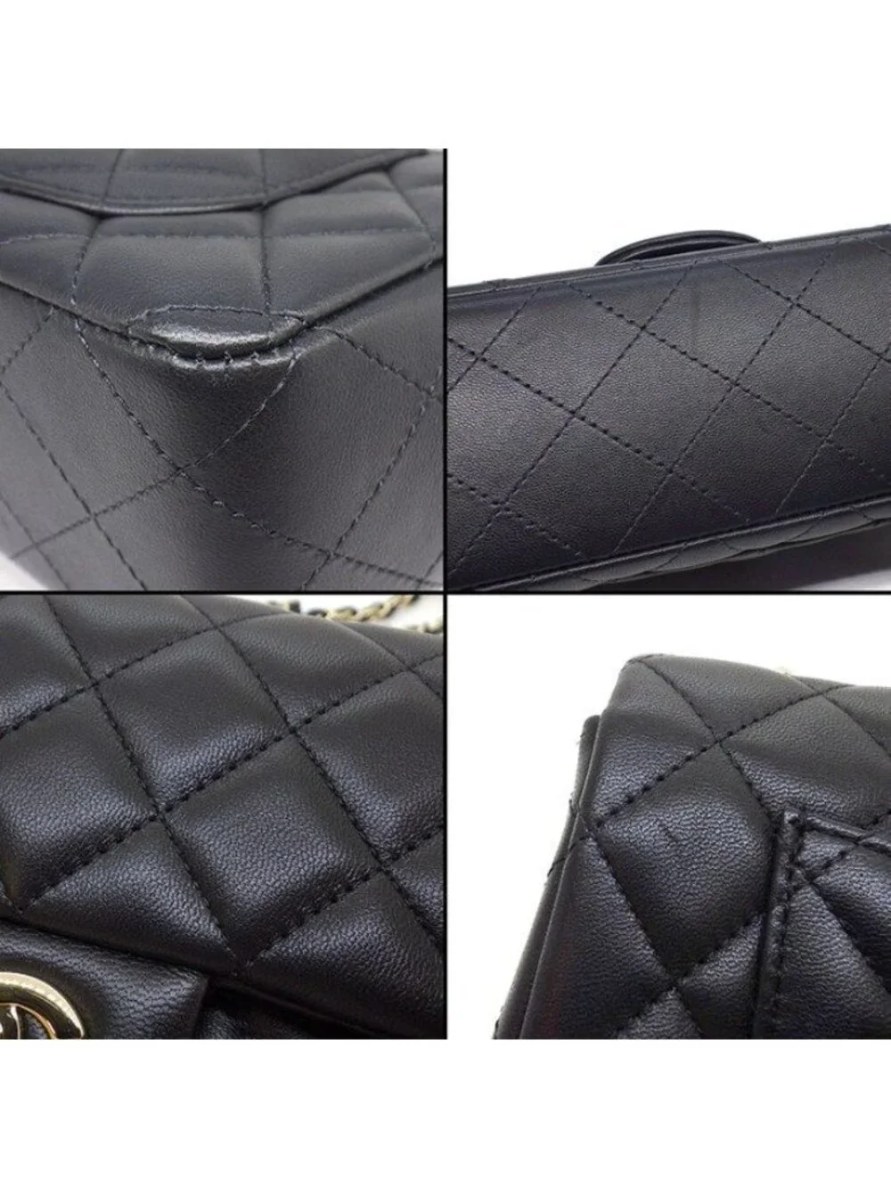 Chanel Shoulder Bag Quilted 20 Mini Classic Onwards Black Lambskin